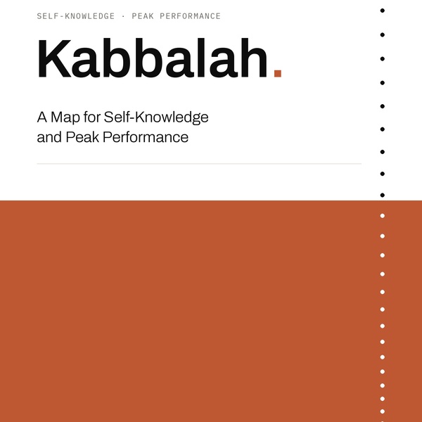 Cover of the book Kabbalah. A Map for Self-Knowledge and Peak Performance, by TikkunLäb.